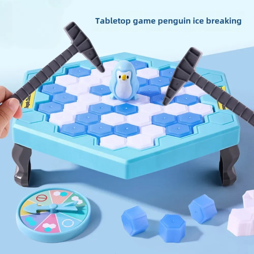 

Knock Ice Cubes Save Penguin Knocking Ice Toy for Children Ice Breaker Knocking Disassembling Wall Board Game Interactive Toy