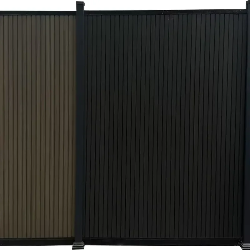 New WPC Plastic Garden Fence Panel Planks Strong UV Proof Heat Treated Wood Complete Sets