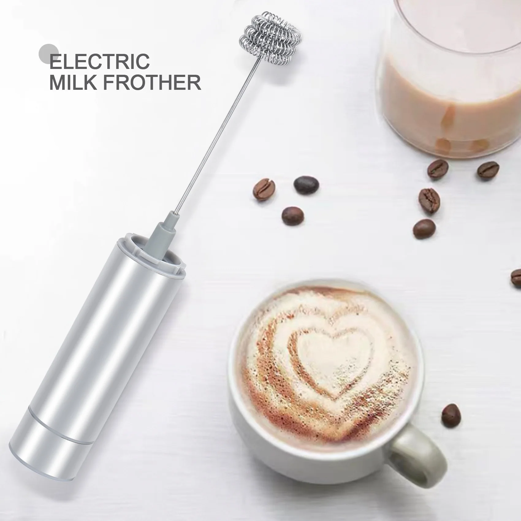 Melkopschuimer Handheld Elektrische Reiskoffie. Koffieschuimer Voor Melkschuimer, Latte/Cappuccino Frother Mixer Voor Dri