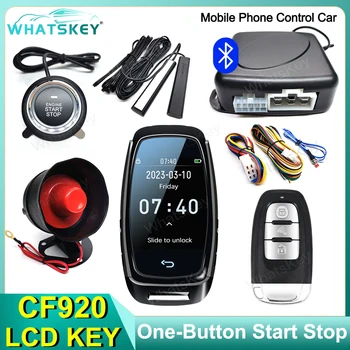 APP kontrolü otomatik Start Stop motor anahtarsız giriş alarmları sistemi merkezi kilit CF920 LCD akıllı anahtar bir anahtar başlangıç otomobil parçaları