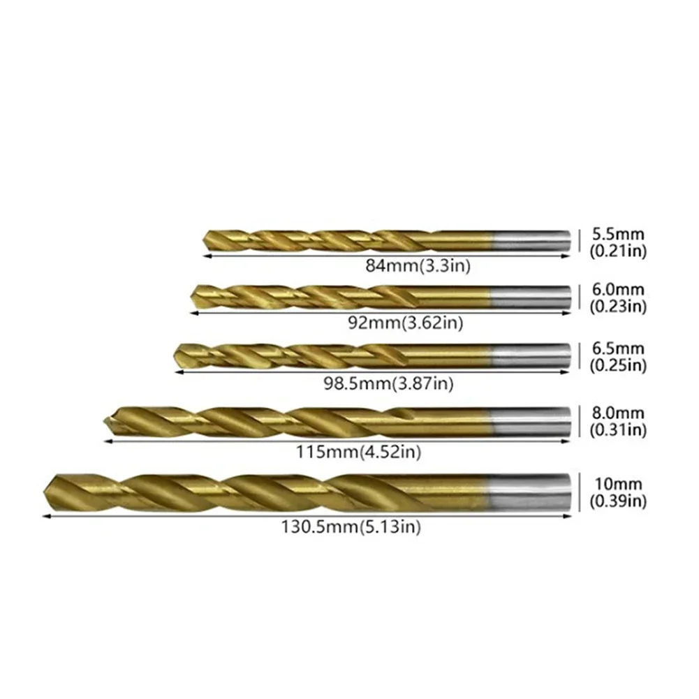 50 Stück 1 mm – 3 mm beschichtete Bohrer HSS Schnellarbeitsstahl-Bohrer-Set, Werkzeug, hochwertiges Elektrowerkzeug-Zubehör