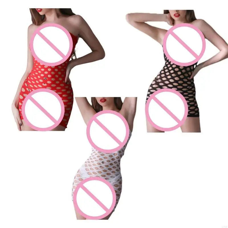 

49MF Женщины одна кусочка сексуальная дыра сетка комбинезон