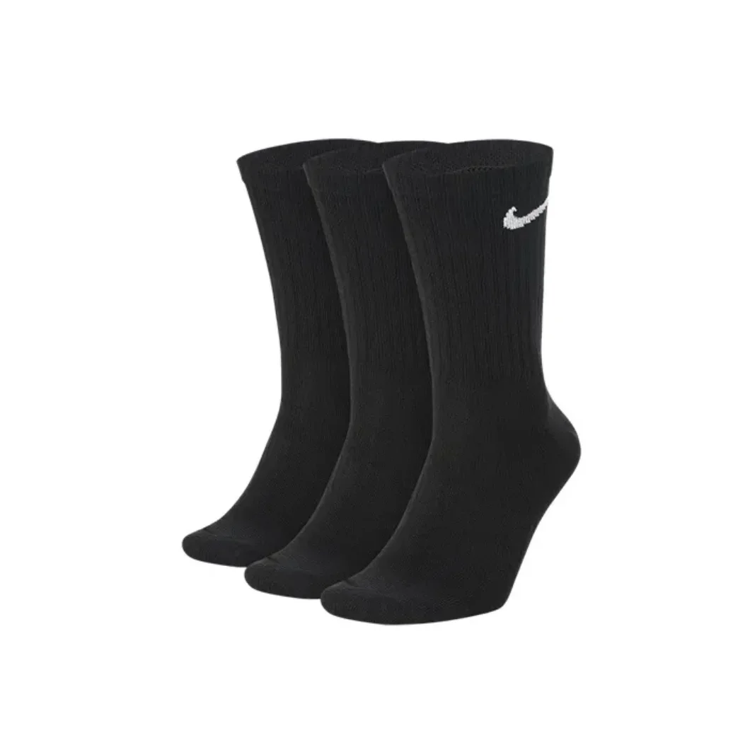 Nike EVERYDAY LTWT ANKLE 3PR Long Socks 3pr Quick Dry Training Socks 3 Pairs Fall/Winter Comfort Fashion