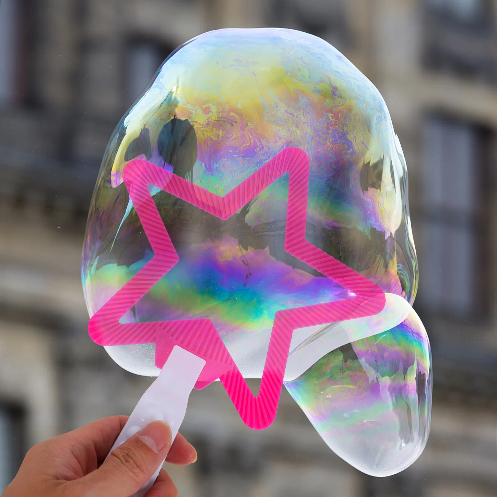 

9pcs Large Bubble Making Outdoor Activities Bubble Wand Set Colorful Bubbles Party Gift Set