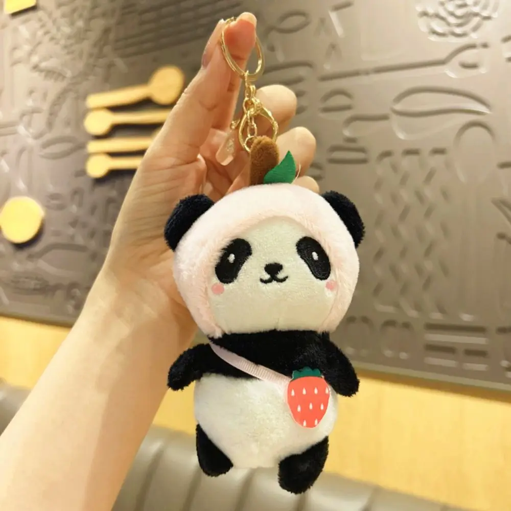 

Creative Lifelike Fruit Panda Cartoon Keychain Pendant Cute Schoolbag Pendant