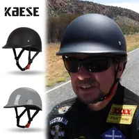 Medio casco Retro clásico para motocicleta, gorro de cara abierta, gorro de calavera de crucero, cascos pequeños para moto, Scooter, Chopper