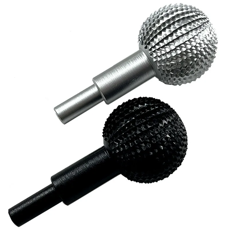 Woodworking Sphere Rotary Burr Ball Grinding Head, Carbon Steel Ball Gouge Carving Bit for Surface Sanding Wood Sculpting