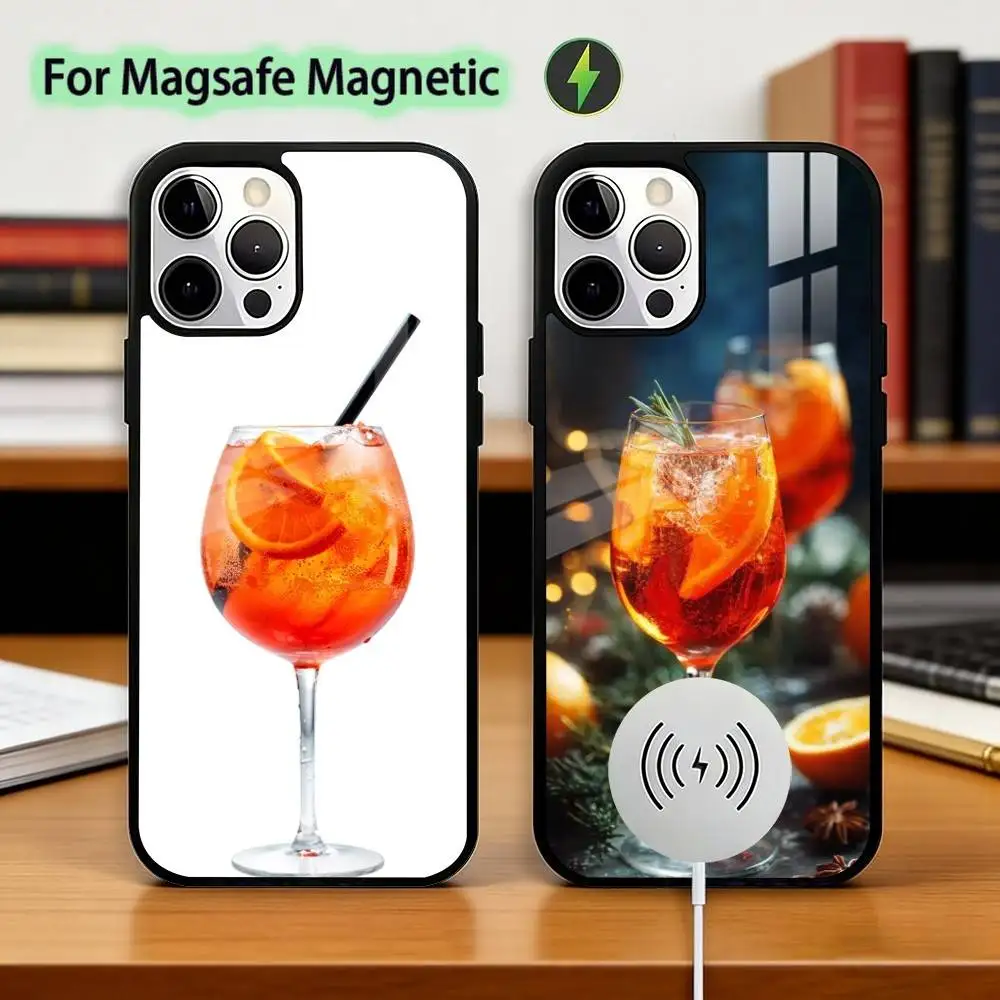 

Aperol S-Spritz Phone Case For iPhone17,16,15,14,13,12,11 Plus,Pro Magnetic with Magsafe Wireless Charging