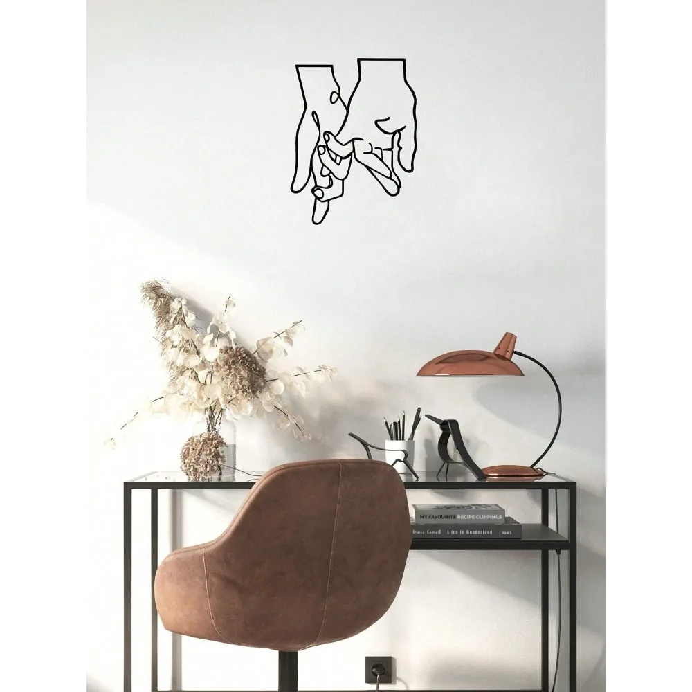 

Minimalist Couple Silhouette Metal Wall Art, Modern Rustic Farmhouse Decor for Bedroom, Anti Rust Large Metal Wall Sculpture