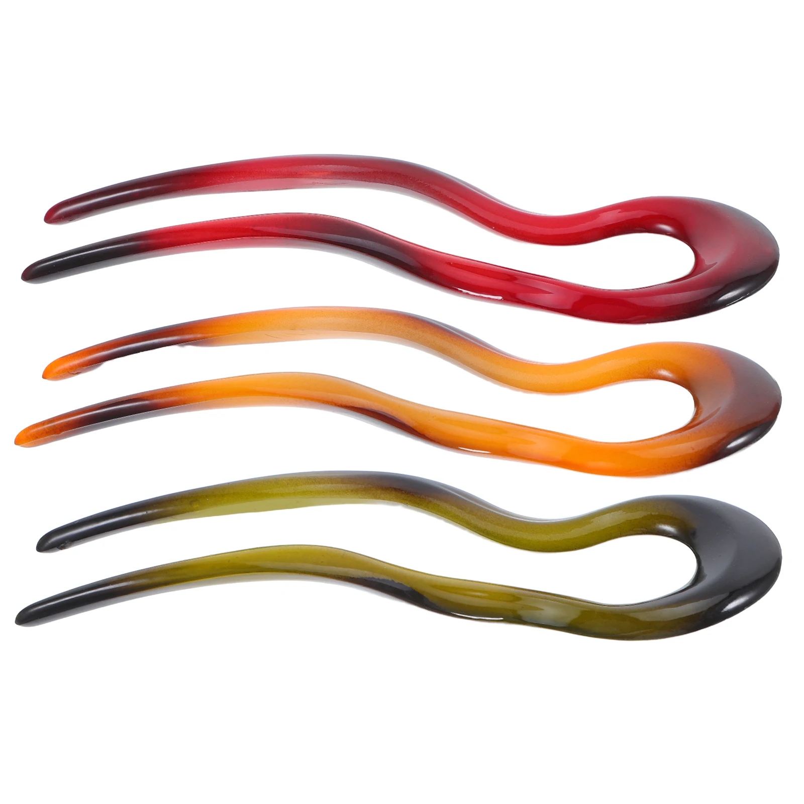 

3 Pcs U-shaped Hair Clip Chinese Accessories Clips Vintage Hairpin Ancient Chignon Bun Miss