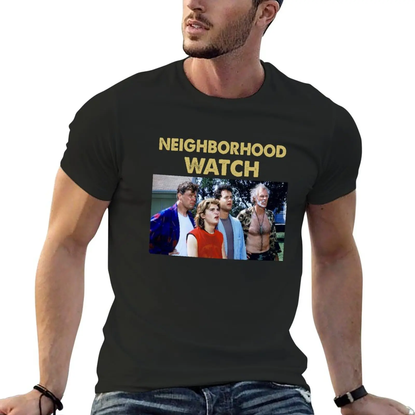 The Burbs 1989 Neighborhood Watch T-Shirt cotton graphic tees plus size clothes slim fit t shirts for men