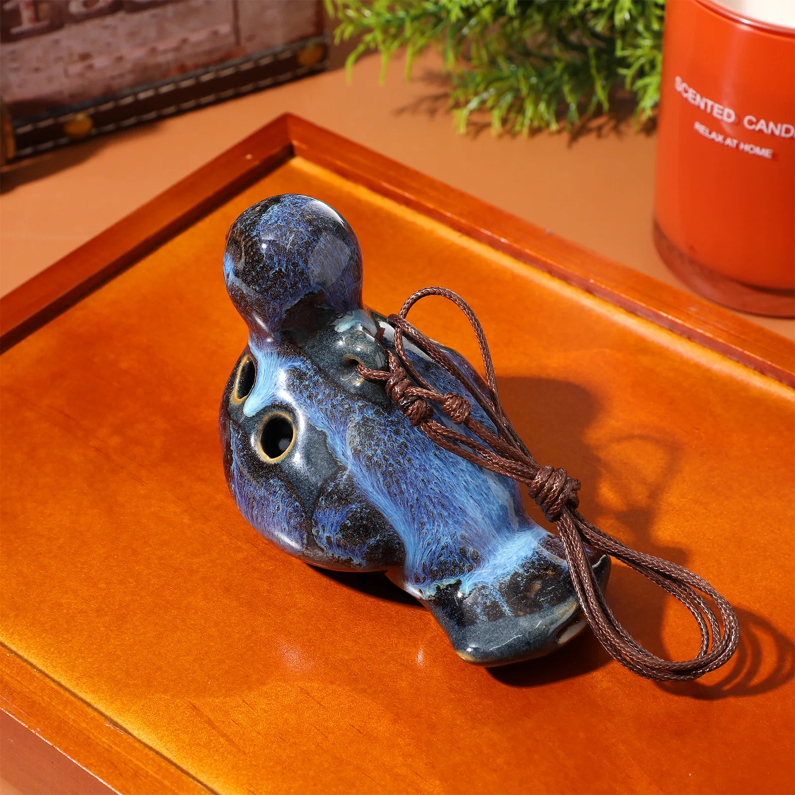 

6 Hole Ceramic Ocarina Flute Instrument Design Beginner Music Lovers Portable Musical Ornament Gift