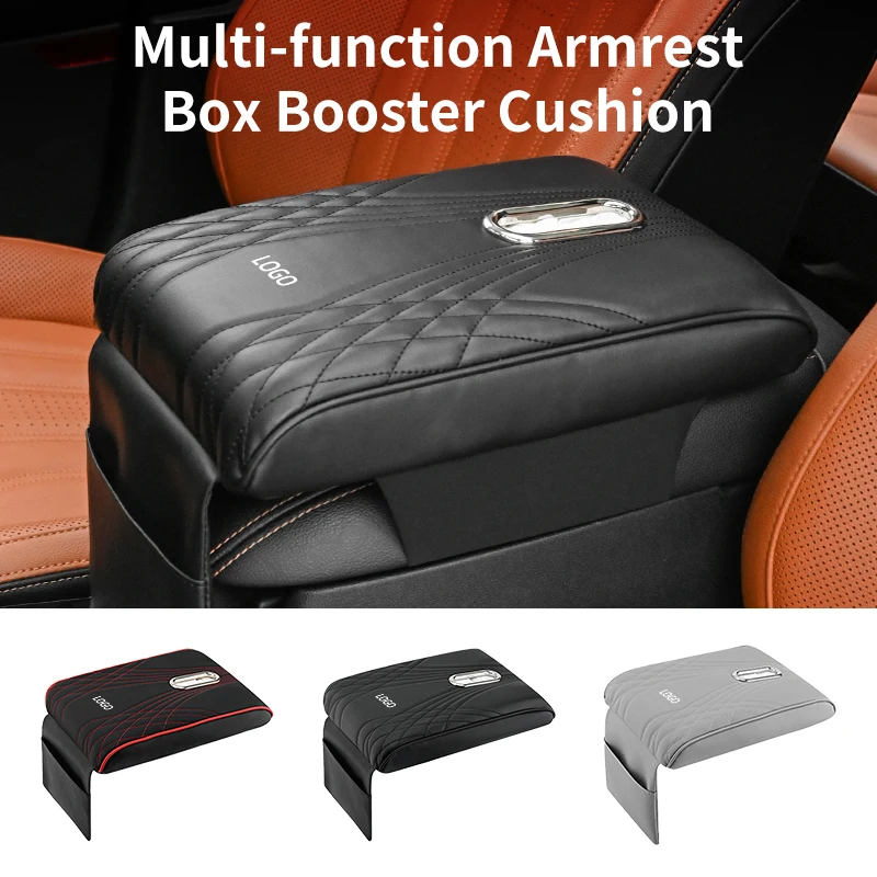 Car Armrest Box Protective Cover Armrest Booster Pad with Tissue Box For Volvo XC90 XC60 C30 T6 S60 C70 XC40 V40 XC70 V70 V60 V5