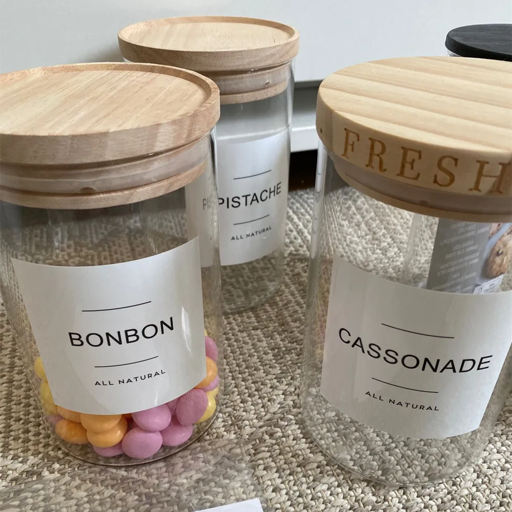Étiquettes de garde-manger personnalisées, étiquettes de bocal de stockage imperméables, étiquettes personnalisées minimalistes blanches, étiquettes d'organisation de cuisine