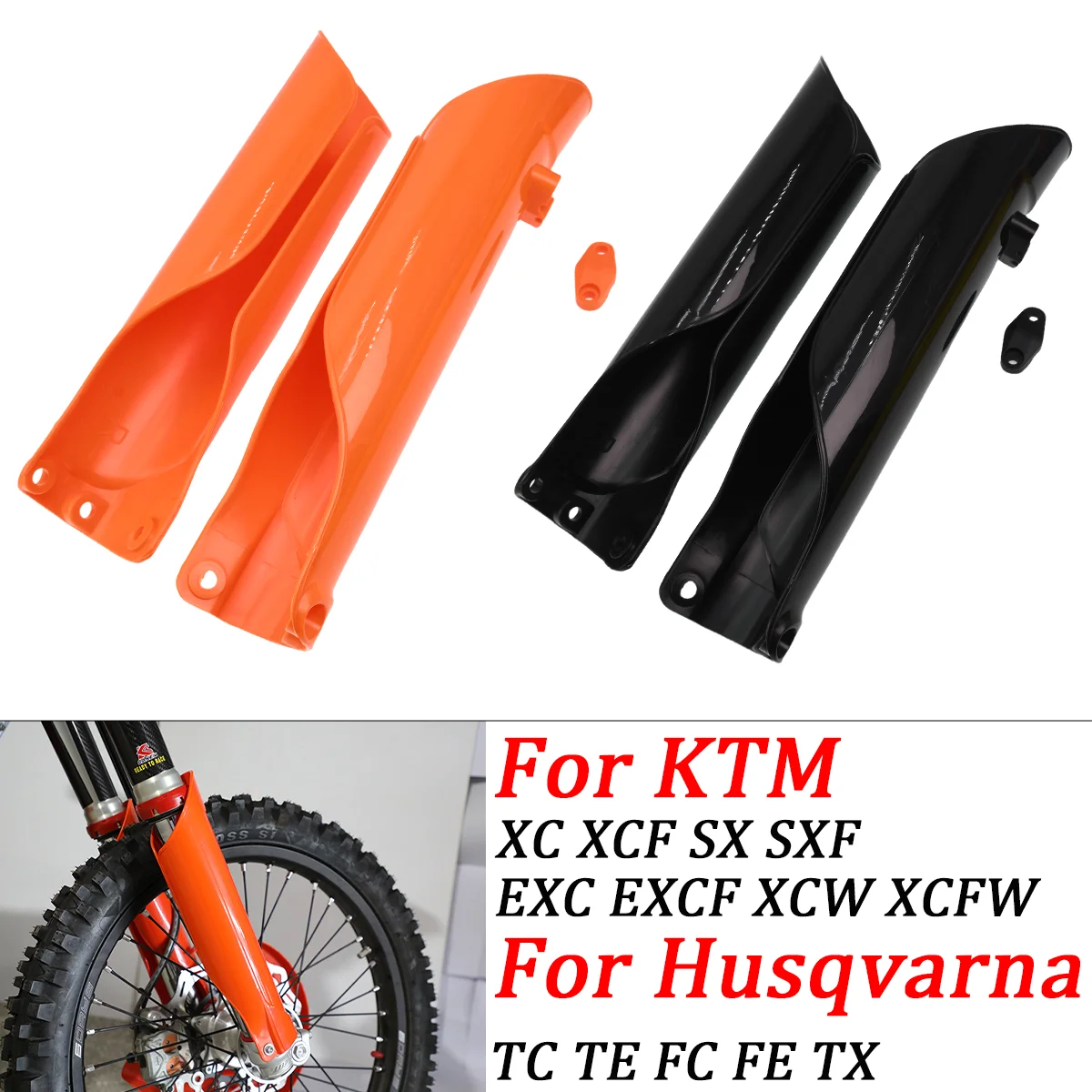 

For KTM SX EXC XC XCW XCF Husqvarna TE TC FC 125-450 Dirt Bike Enduro Motorcycle Fork Protection Cover Shock Absorber Guard