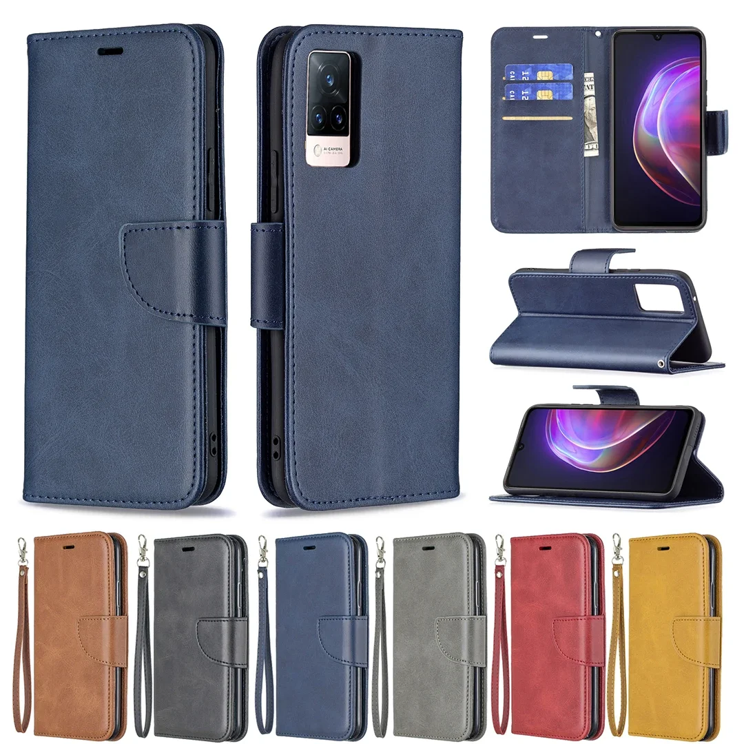 Luxury Wallet Magnetic Buckle Flip Leather Case for VIVO V21E 4G V21 Y02 4G Y11 Y12 Y15 Y17 Y15S Y20 Y21 Y27 4G Y35 Y22 Cover