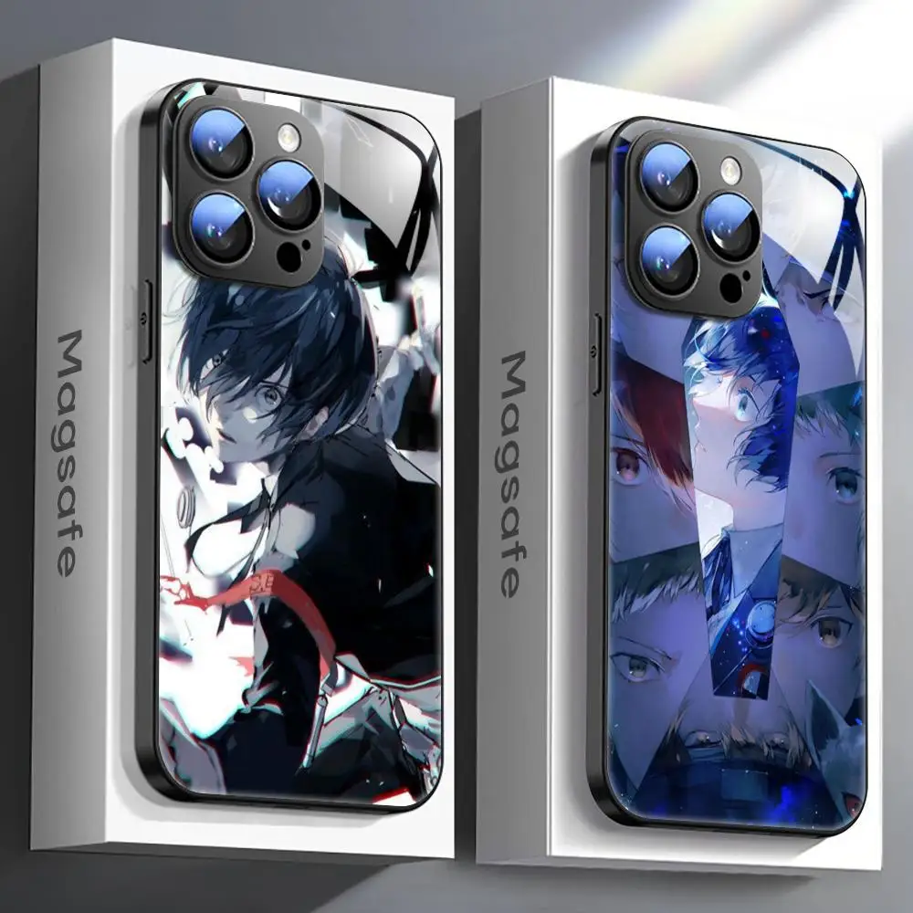 Game persona 3 r-reload Phone Case For iPhone 15 14 13 12 11 X XR XS XSMAX 8 7 Plus Mini Pro Max Glass Magnetic Phone Case