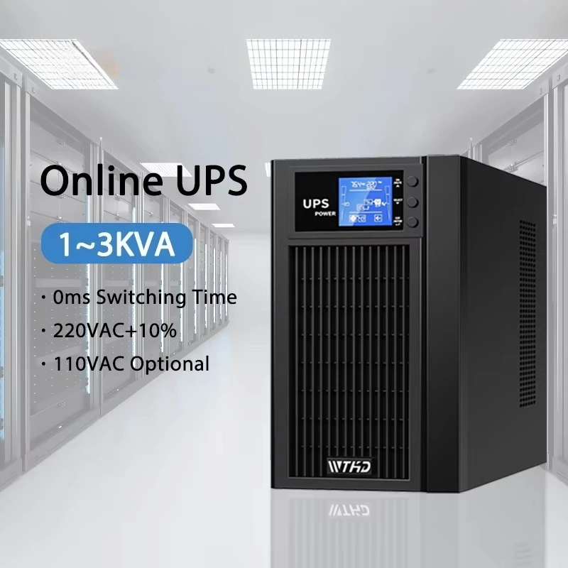 110V 220V Online Double Conversion UPS 1000VA 1500VA 3000VA 6KVA 10KVA Uninterruptible Backup Power Supply for Home Use