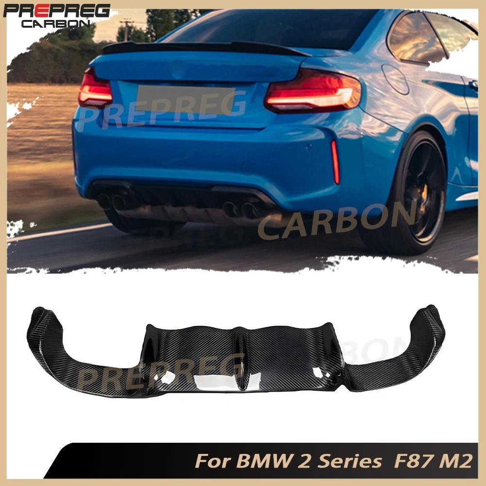 

Задний диффузор автомобиля из углеродного волокна для BMW 2 серии F87 M2 2016-2018, диффузор заднего бампера, спойлер для губ, комплект кузова FRP
