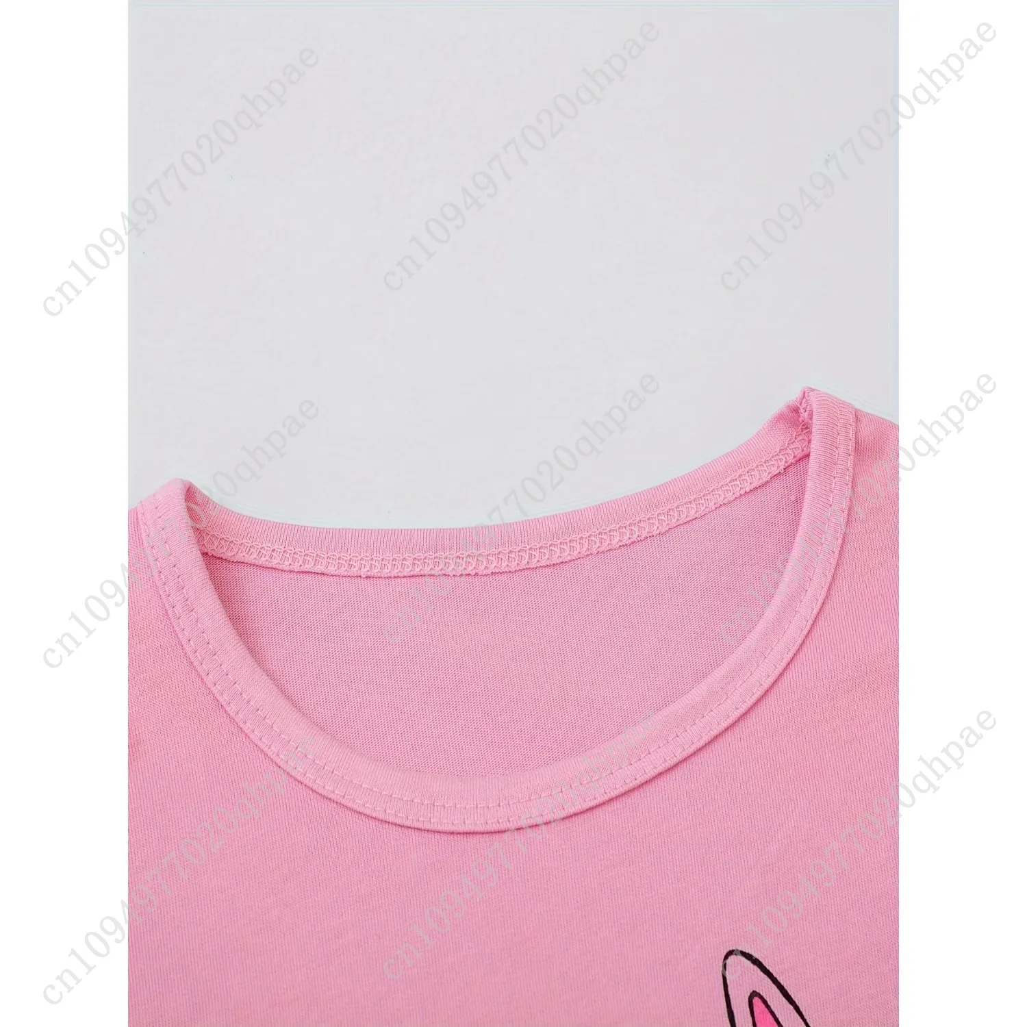 Set pigiama in cotone da 2 pezzi per bambina, modello per ragazze dei cartoni animati, girocollo, top a maniche lunghe e pantaloni con stampa completa, set pigiama casual F