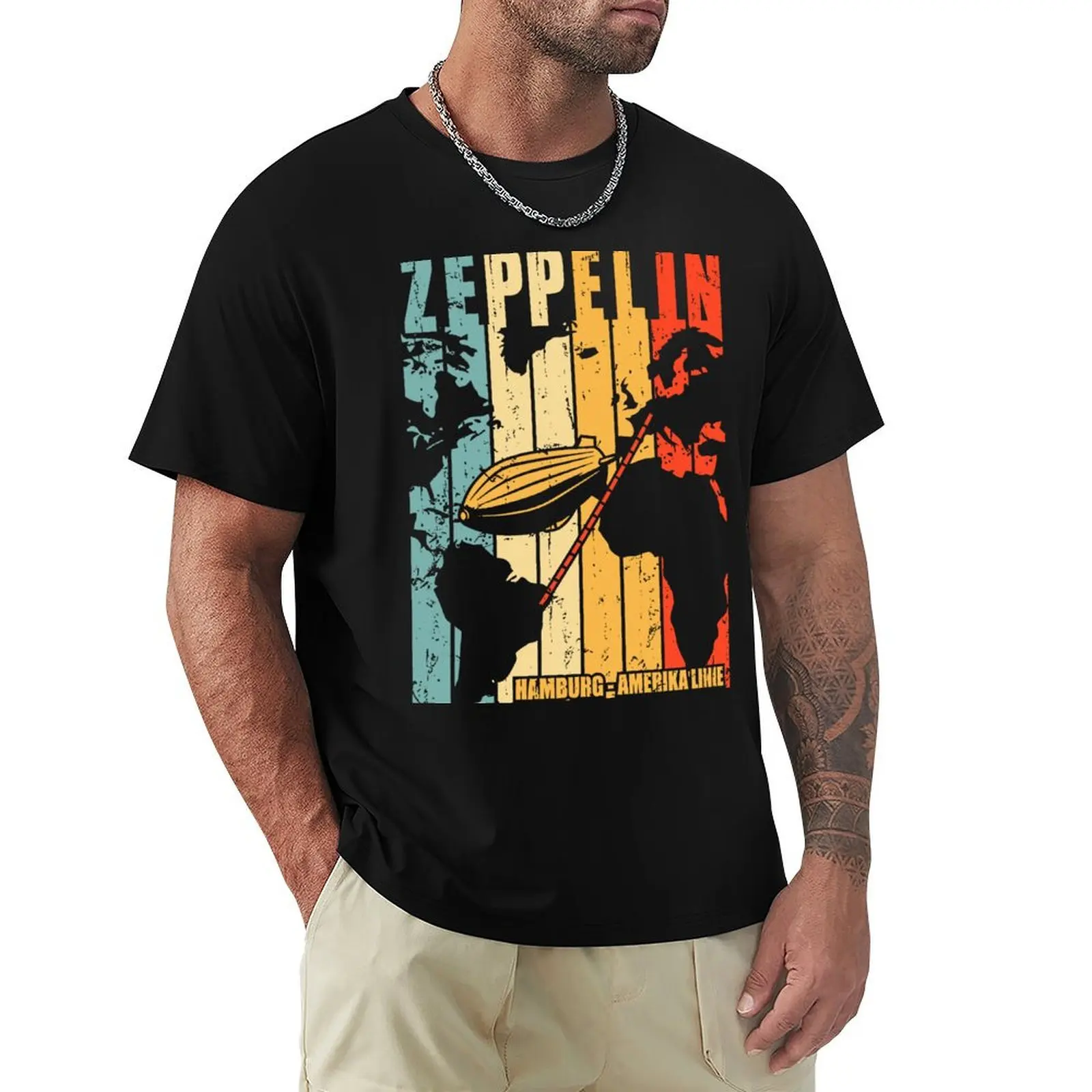 

Zeppelin Vintage Posters and Art T-Shirt Work Outdoor Short Sleeve Tee