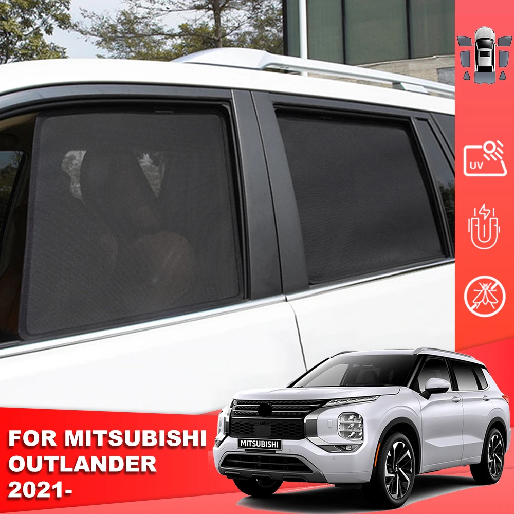 

For Mitsubishi Outlander GM 2022 2023 2024 Magnetic Car Sunshade Shield Front Windshield Curtain Rear Side Baby Window Sun Shade