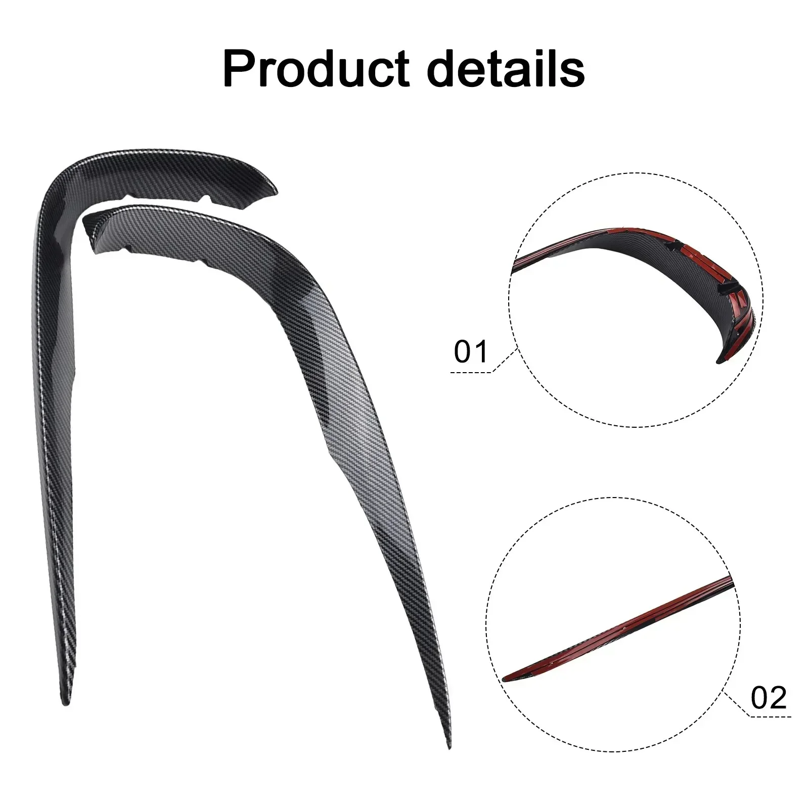 2Pcs Front Bumper Lip Splitter Spoiler Fog Light Trims For Mercedes-Benz E-Class W213 S213 Pre-Facelift 2016-2020 For AMG LINE