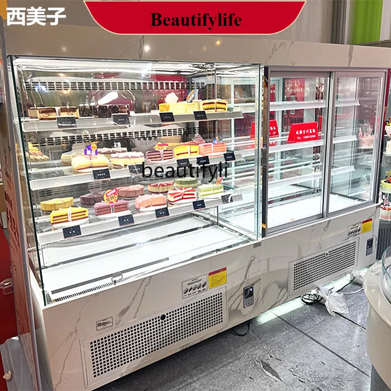 

E132 Vertical Cake Counter Bakery Pastry Dessert Refrigerated Display Meal Fruits and Milk Fresh Cabinet