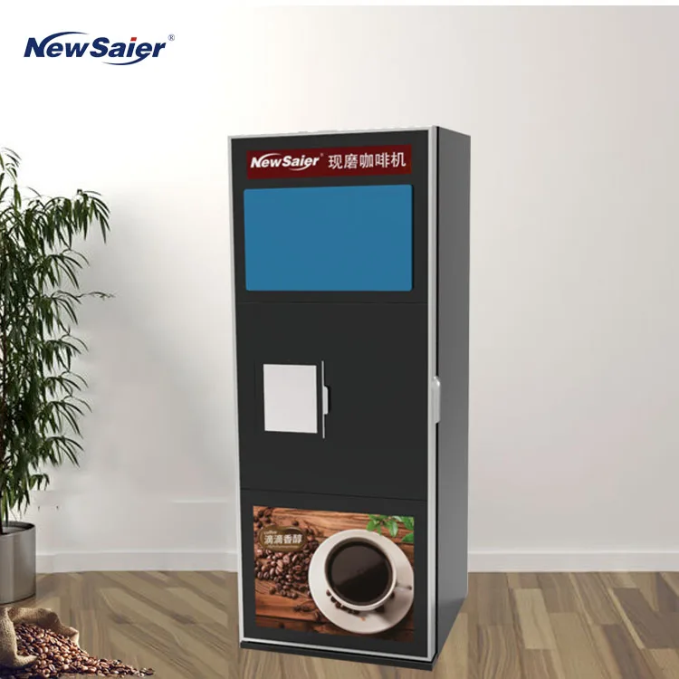 Smart coffee vending machine with fresh ground coffee bean