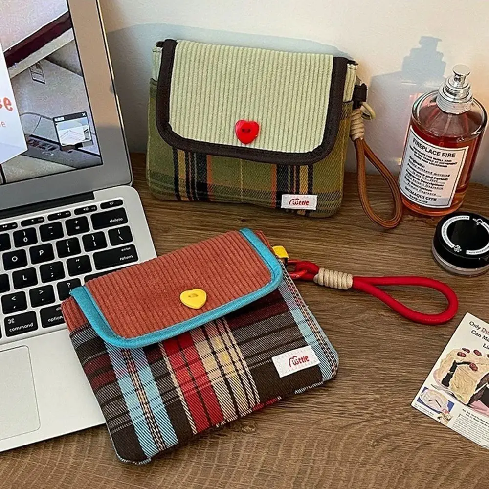 New Data Cables Organizer Sanitary Pads Bag Multipurpose Large Capacity Cosmetic Bag Contrast Color Coin Purse Women Girls