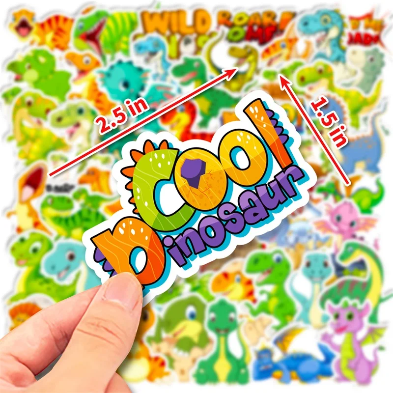 10/30/50PCS Cartoon Dinosaur PVC Sticker Aesthetic Decoration Scrapbooking Korean Stationery DIY Hand Accounting Tools Supplies