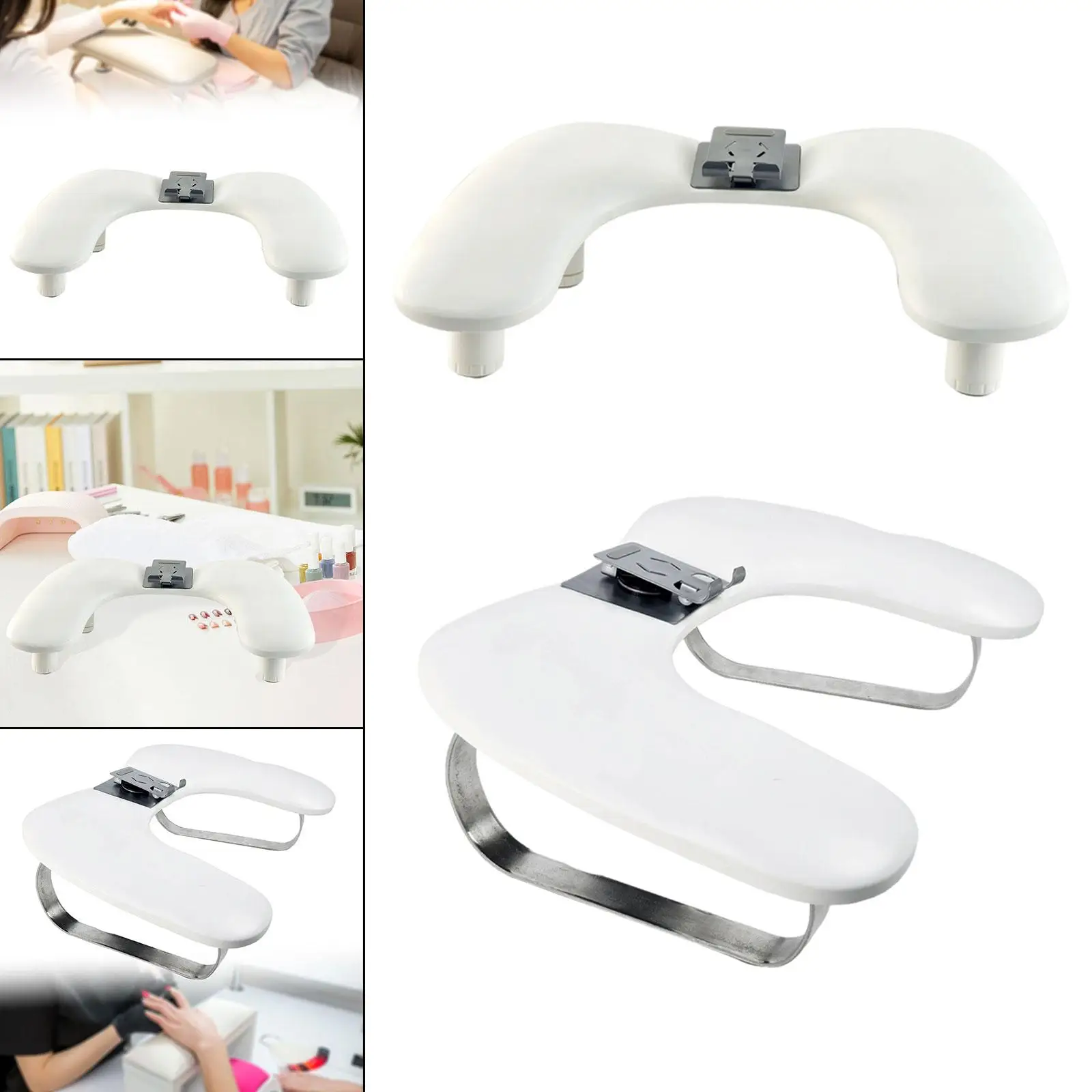 Nail Arm Rest Hand Pillow Stand U Shaped PU Leather Professional Home Stylish for Nail Salon Technician Hand Rest Nail Cushion