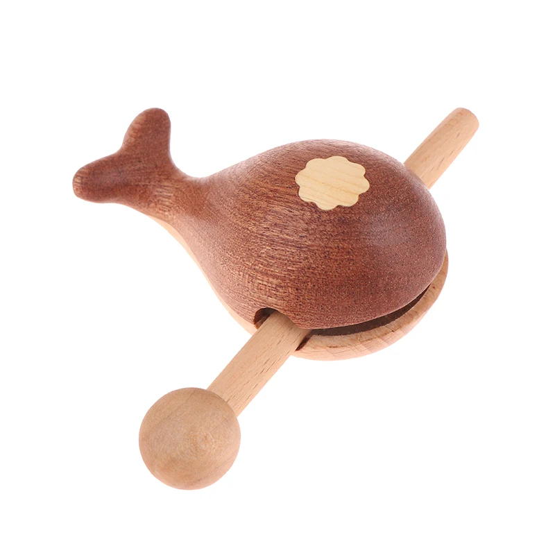 Wooden Fish Ornament Whale Shape Block Toy Ornament Percussion Instrument Zen Buddhist Monk Mokugyo Temple Muyu Desktop Decor