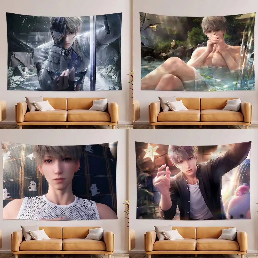 

L-Love And D-Deep Space Xavier Tapestry Wall Hanging Tapestry Art Deco Style Blanket Curtain Home Bedroom Living Room Decoratio