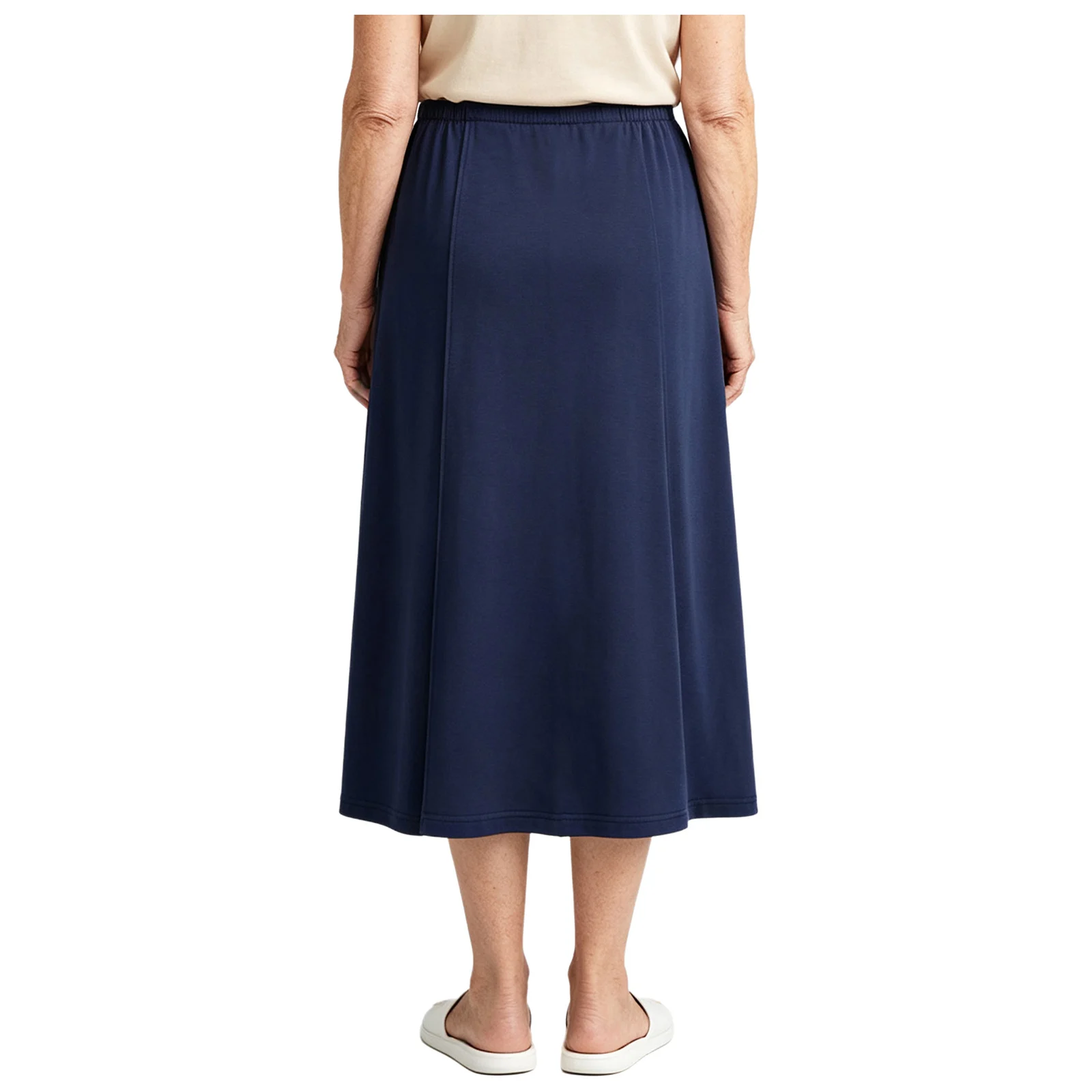 Women Adaptive Skirt Adjustable Press Buttons Elastic Waist Wrap Skirt for Surgery Recovery Medical Access