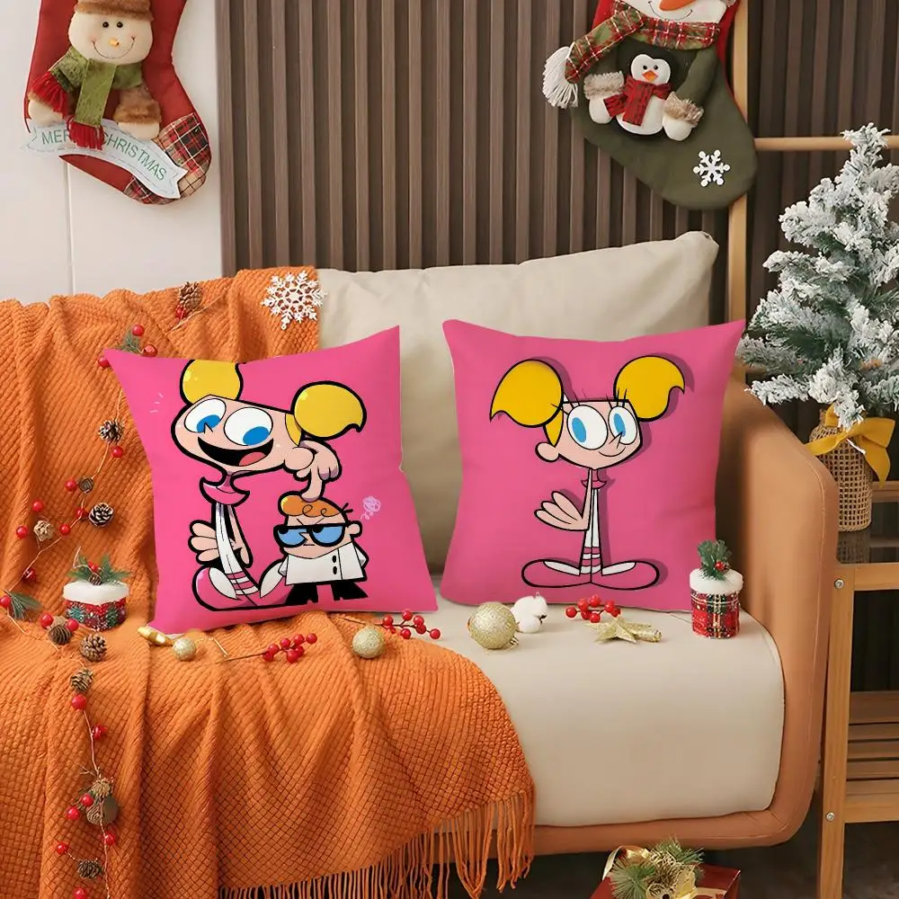 Film D-dexter's L-Laboratory Cushion Cover Short Plush Pillowcase Sofa Decorative Cushion Bed Pillow Gift Idea