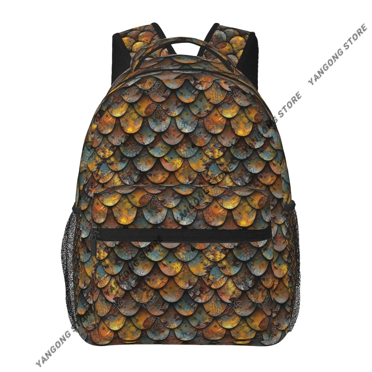 Teenager Bookbag Backpack Travel Bag Dragon Scales Backpack For Laptop School Bags