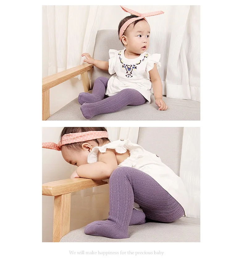 Ircomll 2 Paar Baby-Mädchen-Strumpfhosen, warme Leggings, Baumwoll-Tanzstrumpfhosen für Mädchen, einfarbige Strumpfhosen für Prinzessinnen, Kinderhosen – Detail 15