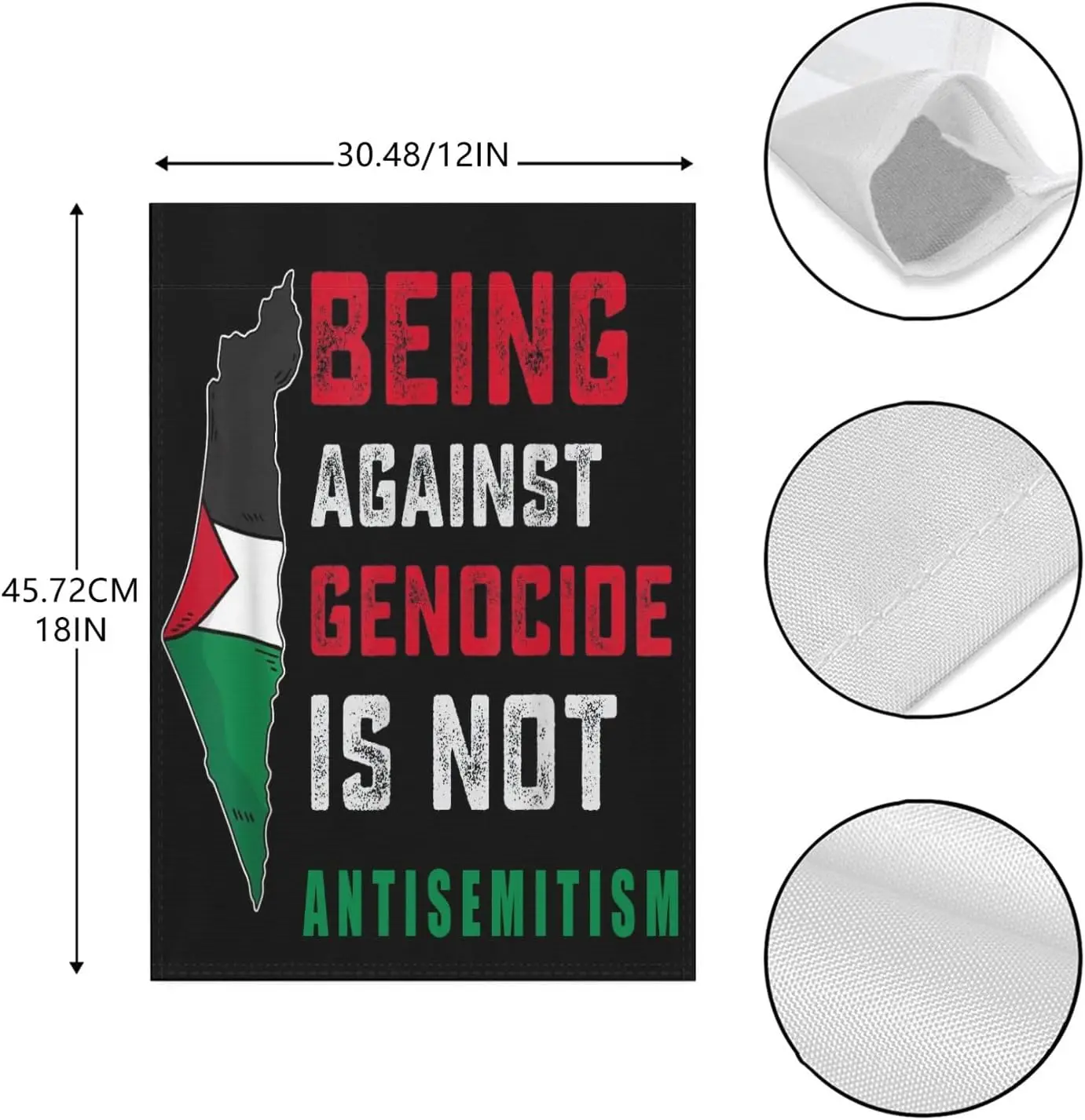 Palestine Will Be Stop The Genocide End The Apartheid Garden Flags Humorous ffh ttj