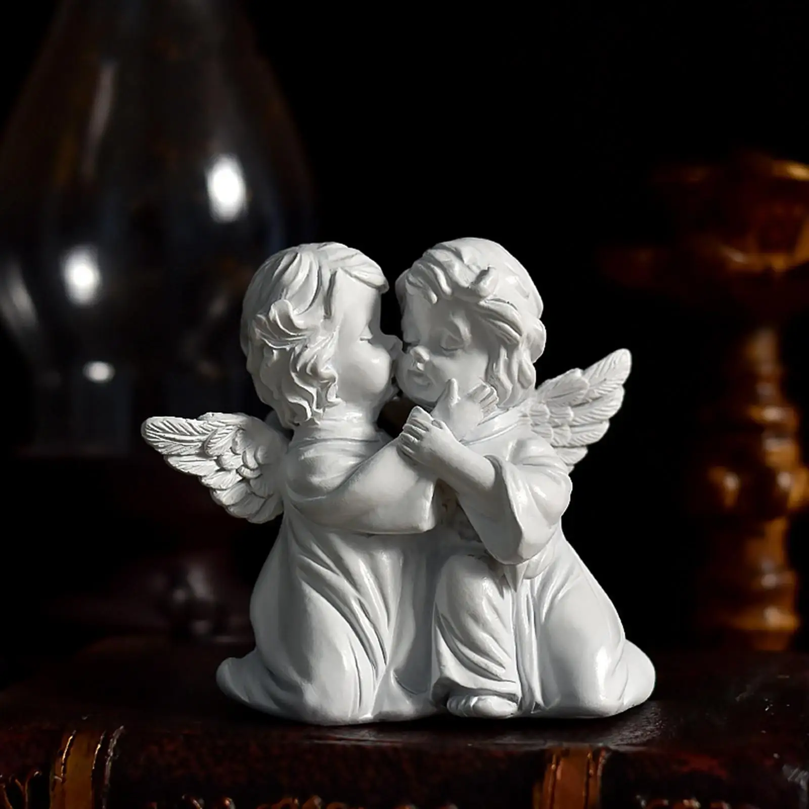 Resin  Angel Figurine Prayer Statue Desktop Ornaments Peaceful