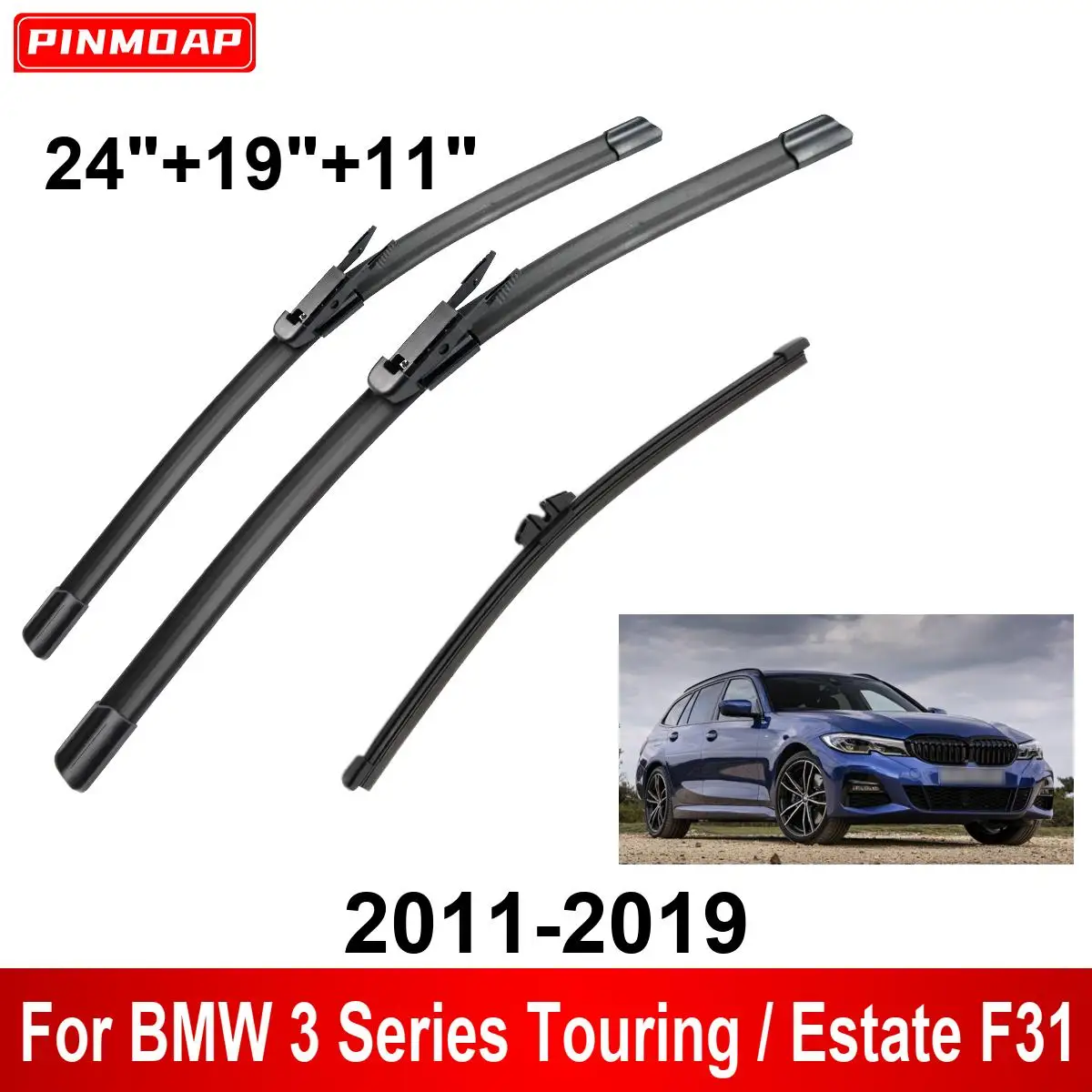 3 pezzi tergicristallo per BMW serie 3 Touring / Estate F31 2011-2019 spazzole tergicristallo anteriore posteriore spazzole accessori Auto 2011