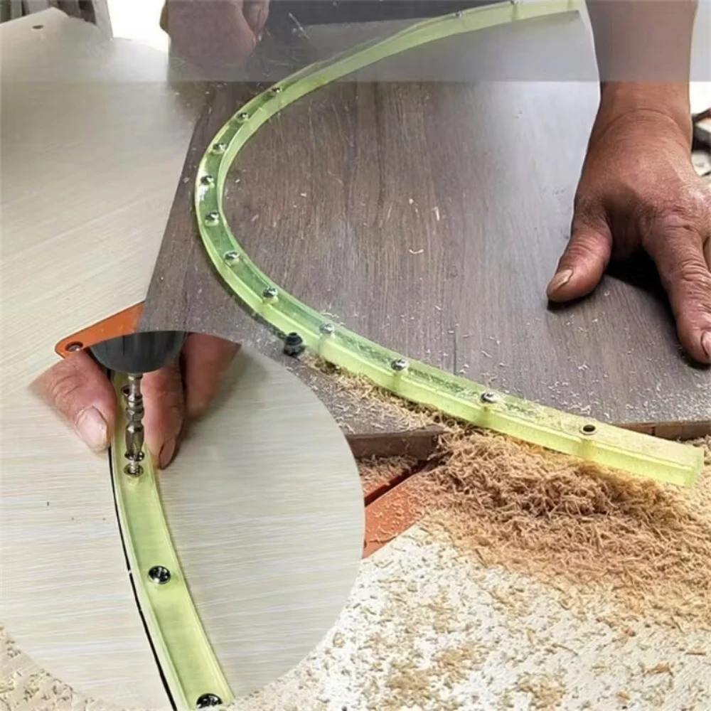

Flexible Curve Template Router Cutting Guide for Wood Working Drywall Milling Profiling Strip Carpentry Tool