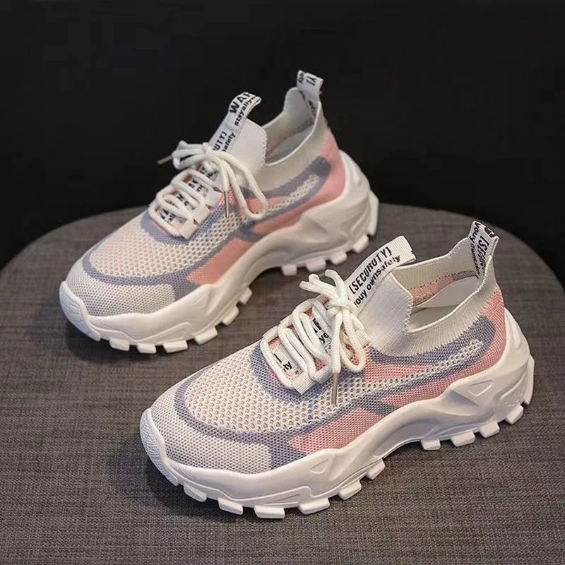 New Women's Casual Shoes Ultra Light Summer Breathable Fly Woven Mesh Shoes for