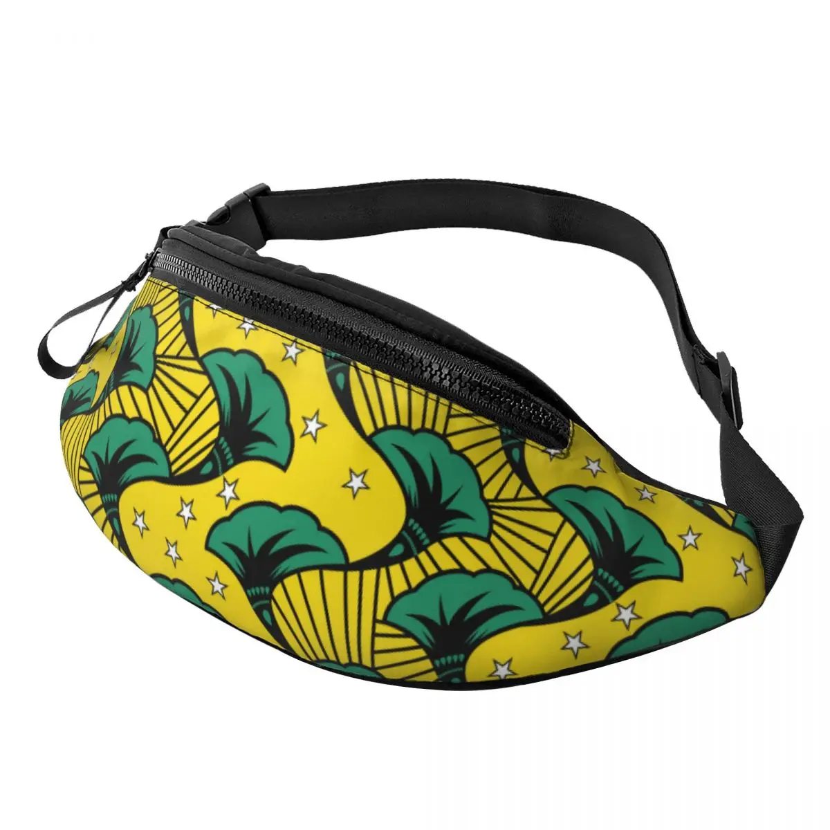 Custom African Ethnic Tribal Ankara Geometric Art Fanny Pack Men Women Cool Crossbody Waist Bag for Hiking Phone Money Pouch