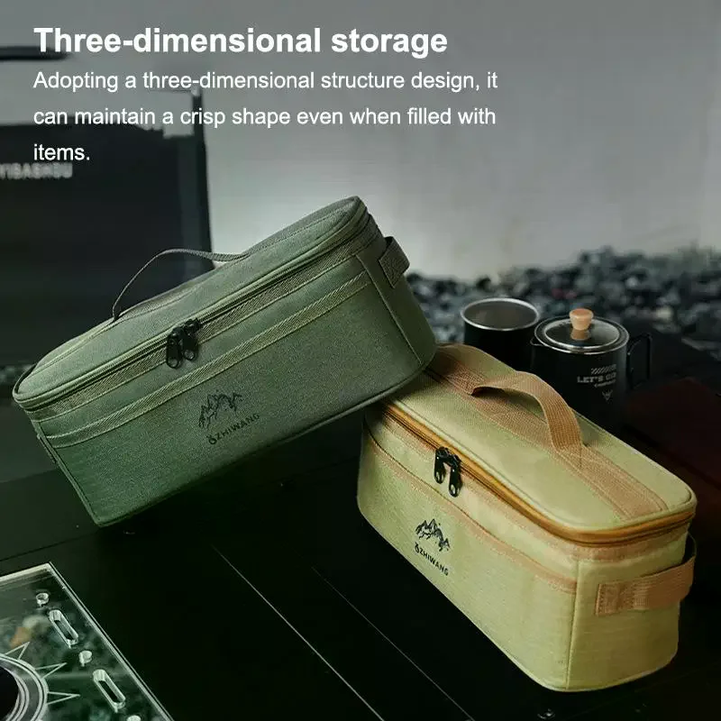 

Сумка для хранения посуды для кемпинга на открытом воздухе, большая вместительная сумка для столовых приборов, многофункциональная портативная сумка для пикника, водонепроницаемая сумка