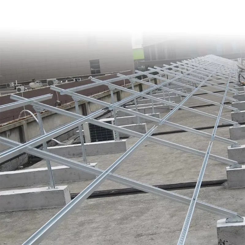 Tiltable Solar Panel Support Frame Sturdy Structure For Rooftop PV Layout Installation
