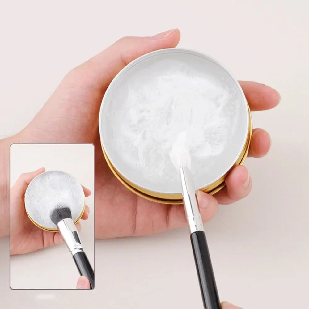 50g 100g Makeup Brush Cleaner Soap Peach Flavor Silicone Brush Cleaning Mat with Brush Cleaning Pad Sponge Powder Remover Soap