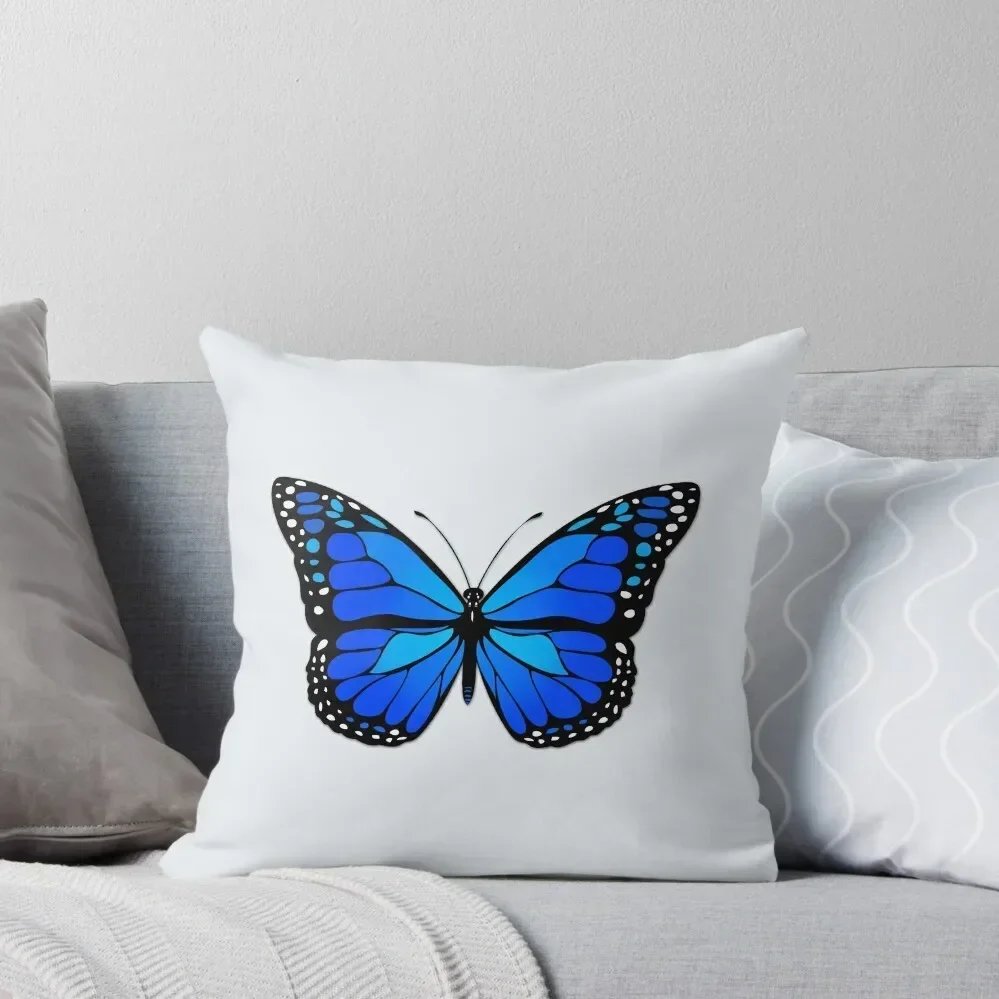 

Blue butterfly Throw Pillow Luxury Cushion Cover Luxury Sofa Cushions anime girl pillow