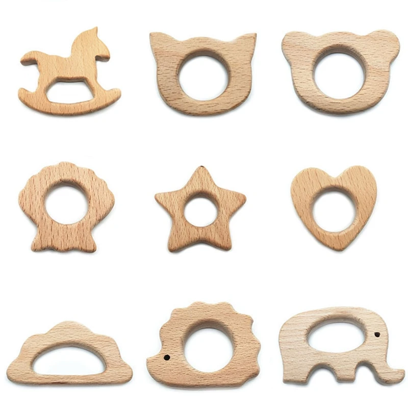 

Baby Wooden Teether Animal Natural Beech Teething Rodent Tiny Rod Baby Teether Pendant For Pacifier Chain Teething 2019 New