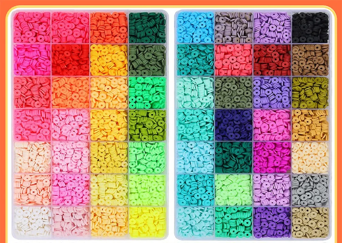 500Pcs 6mm Polymer Clay Beads For Jewelry Making Accessories DIY Earring Bracelets Necklace Craft Jewelry Kits For Children Gift